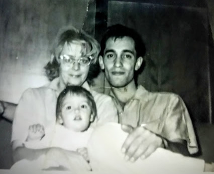 With my mom and dad