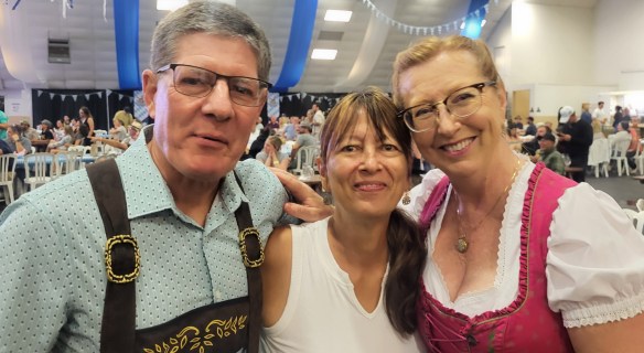 Photo of friends David and Marnie with me